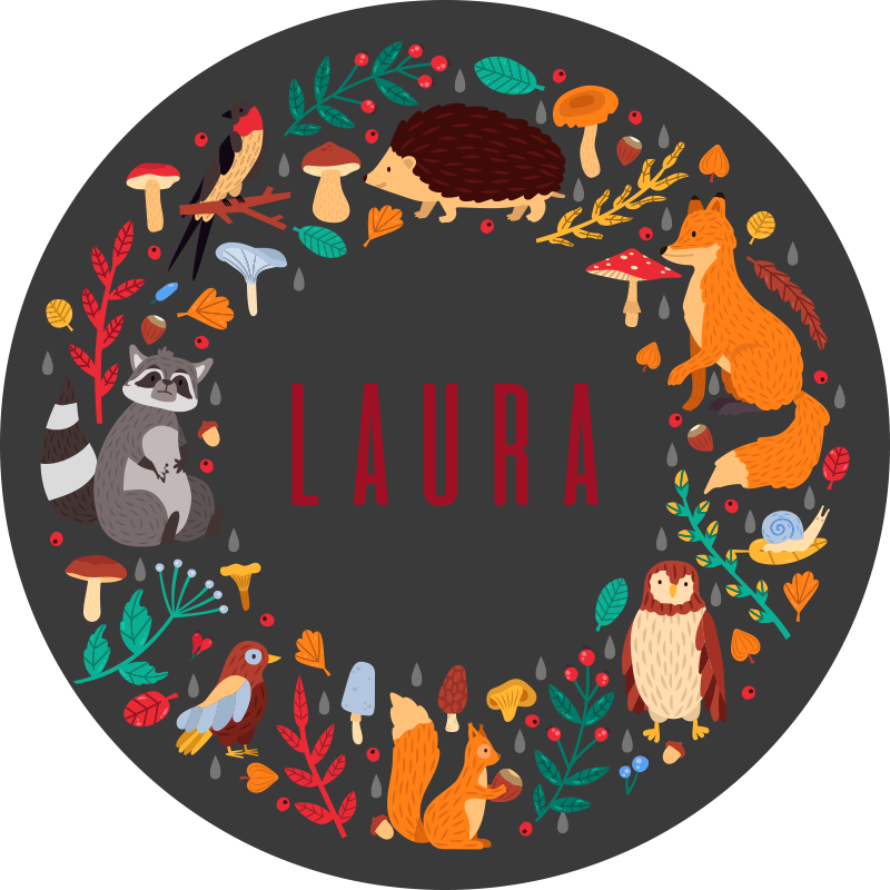 乙烯基地毯托儿所 个性化林地 - TenStickers