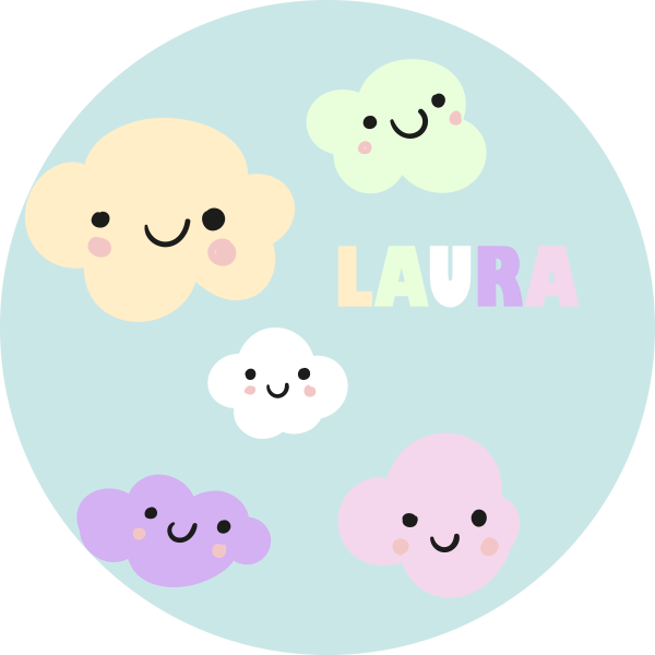 乙烯基地毯名称 可定制云 - TenStickers