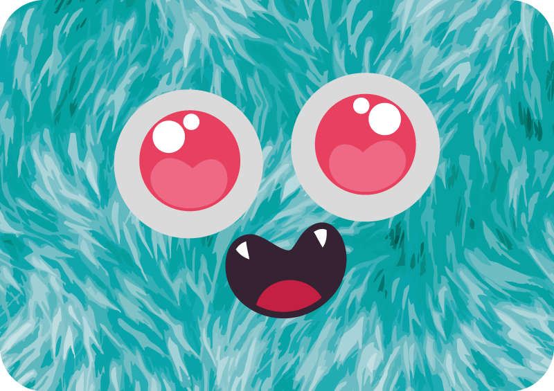 乙烯基地毯 怪物脸 - TenStickers