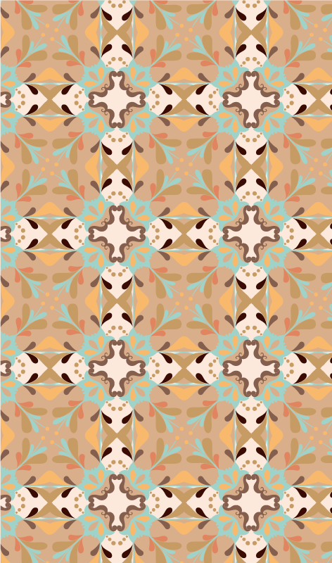 乙烯基地毯 马赛克星爆 - TenStickers