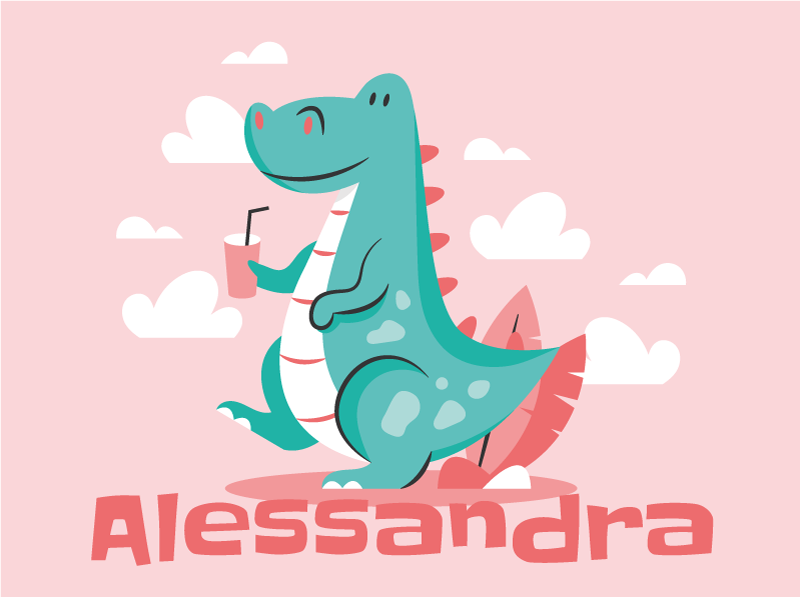 乙烯基地毯名称 个性化龙 - TenStickers