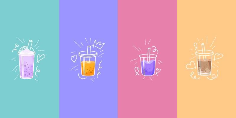 乙烯基地毯与短语 饮料涂鸦方块 - TenStickers