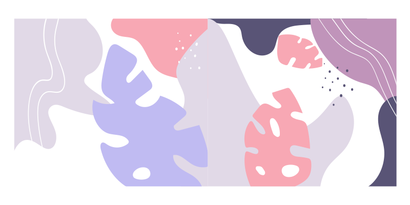 乙烯基地毯抽象怪兽植物图案 - TenStickers