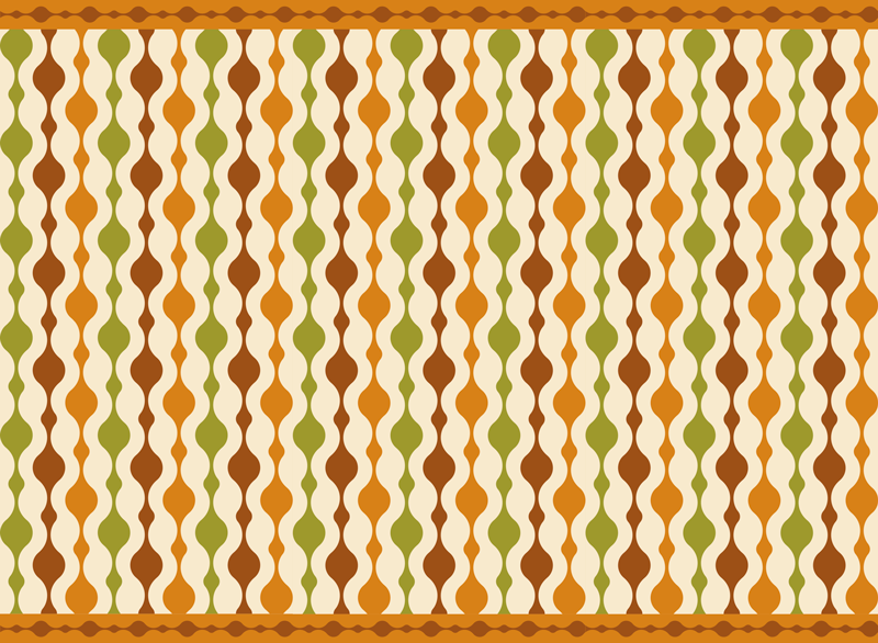 乙烯基地毯条纹 波浪线设计 - TenStickers