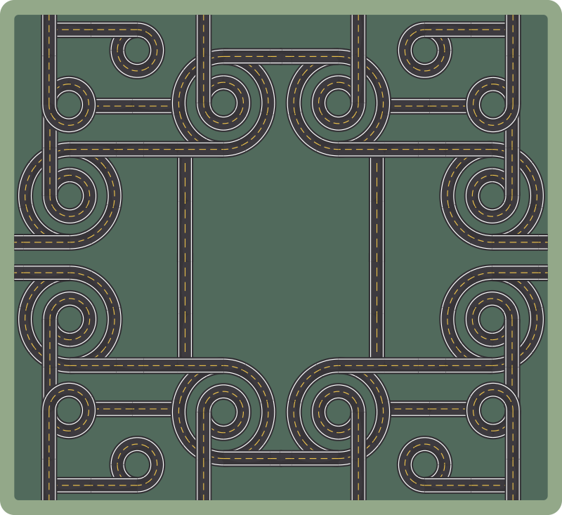 乙烯基地毯道路 道路图案 - TenStickers