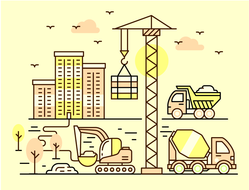 乙烯基地毯 城市建设 - TenStickers