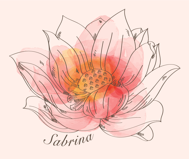 乙烯基地毯名称 可定制莲花 - TenStickers