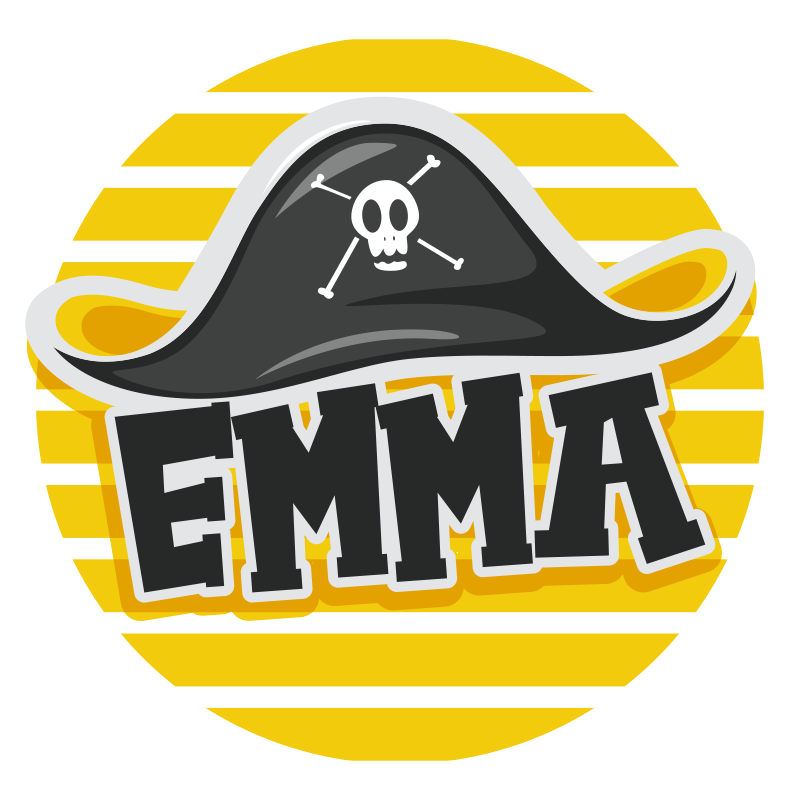 乙烯基地毯名称 海盗主题 - TenStickers