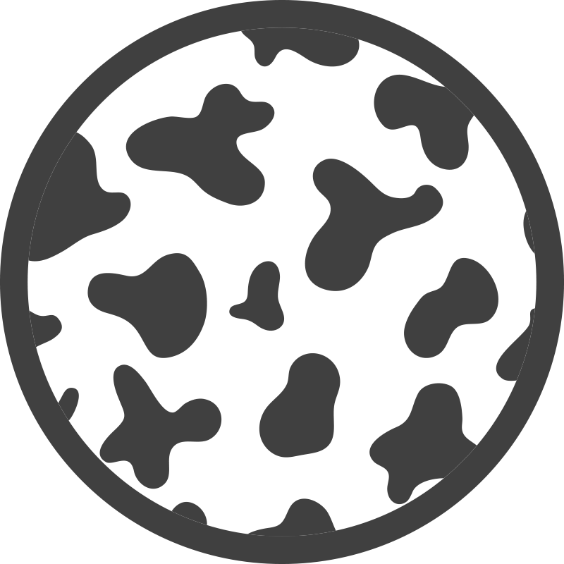 乙烯基地毯动物印花 牛皮圆形图案 - TenStickers