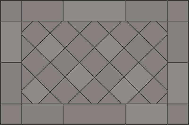 乙烯基地毯 平铺几何图案 - TenStickers