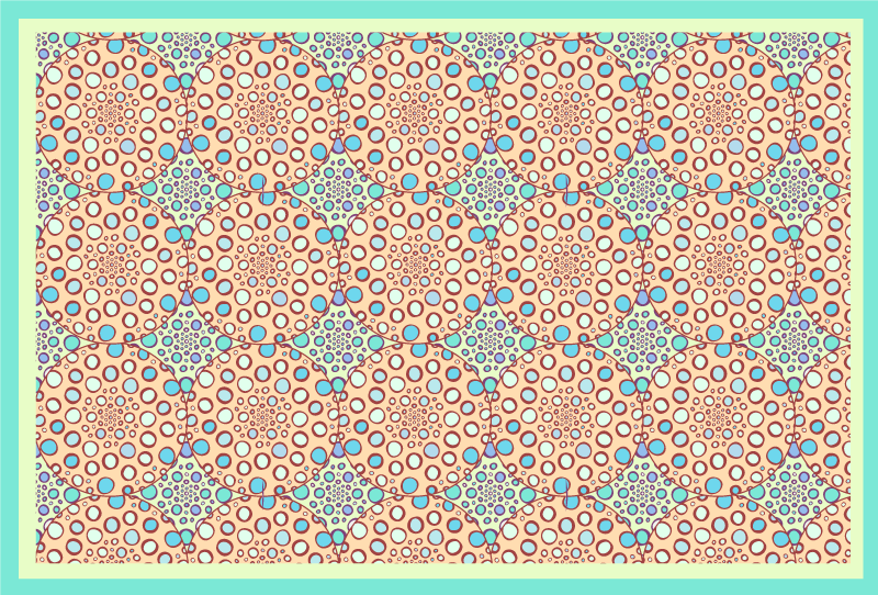 圆点抽象漩涡几何地毯 - TenStickers