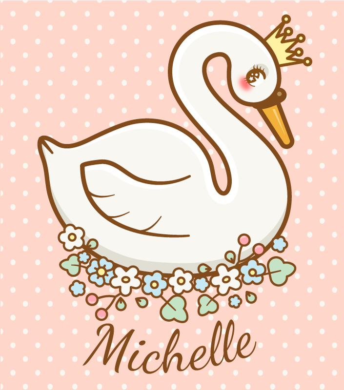 乙烯基地毯名称 定制天鹅景观 - TenStickers