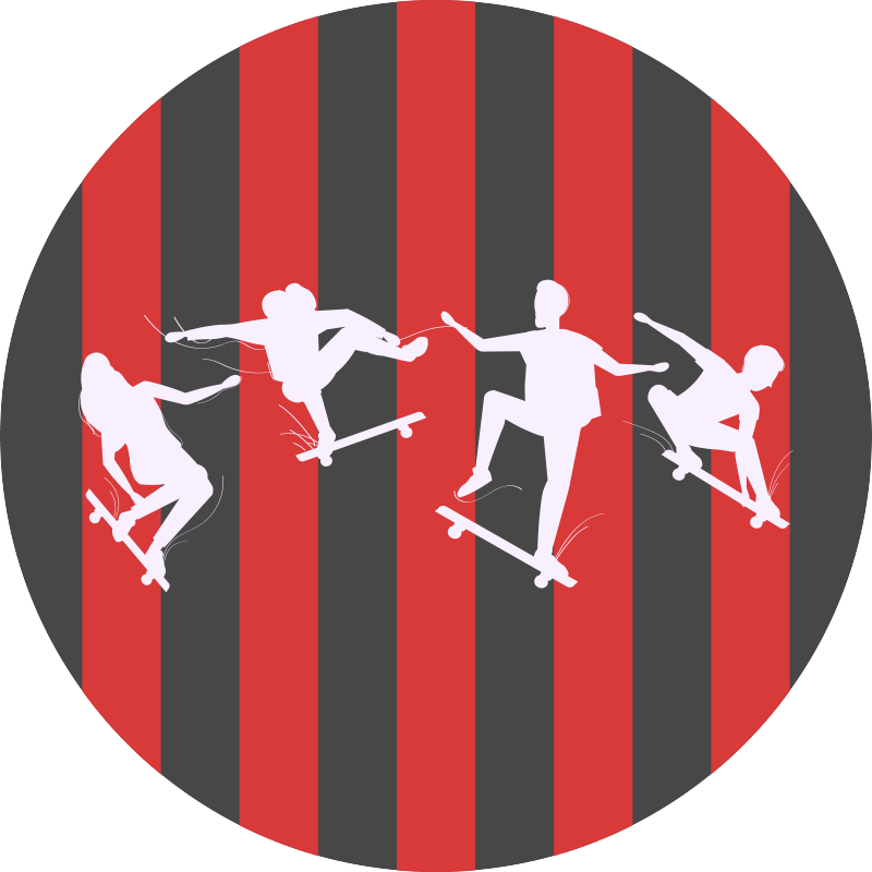 跳跃的溜冰者青少年乙烯基地毯 - TenStickers