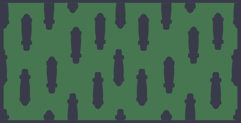 乙烯基地毯道路 滑板剪影 - TenStickers