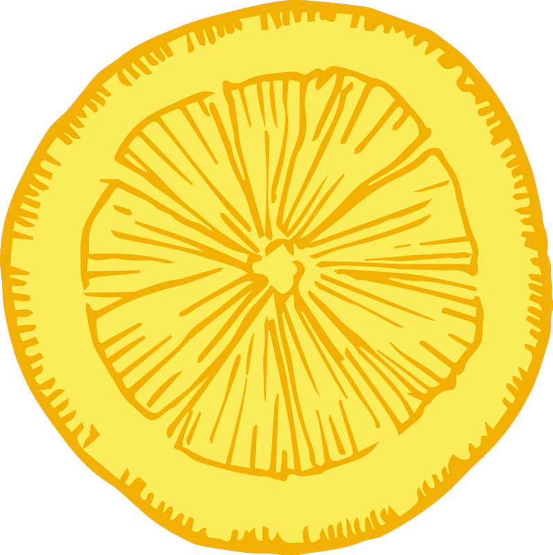 乙烯基厨房地毯黄色柠檬片 - TenStickers