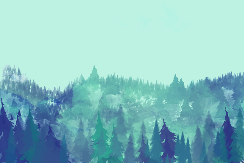 天然乙烯基地毯如郁郁葱葱的森林 - TenStickers