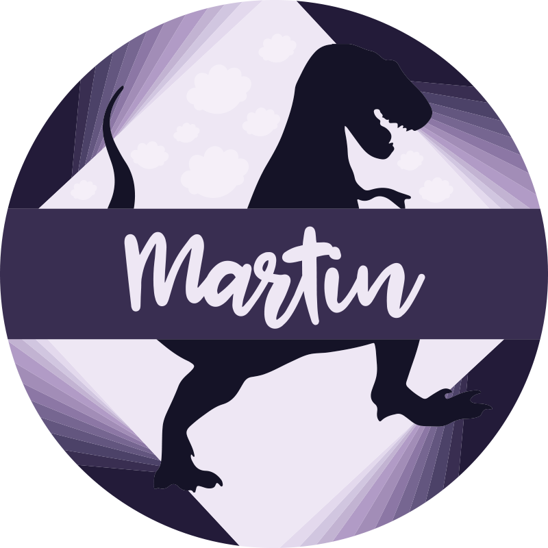 乙烯基地毯定制恐龙名字迅猛龙 - TenStickers