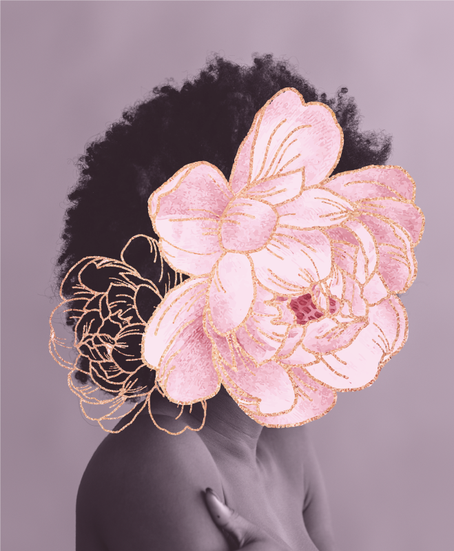 乙烯基地毯客厅优雅植物剪影 - TenStickers