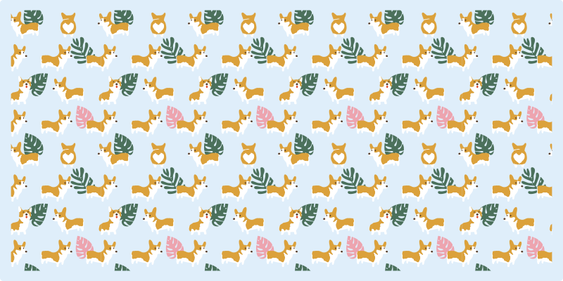 乙烯基地毯动物：魔芋与狗狗 - TenStickers