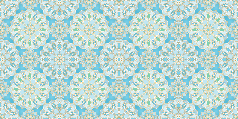 梦幻般的彩色玻璃砖地毯 - TenStickers