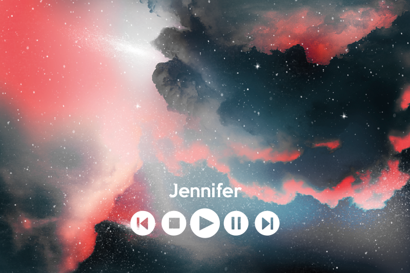 乙烯基地毯定制外太空音乐设计 - TenStickers