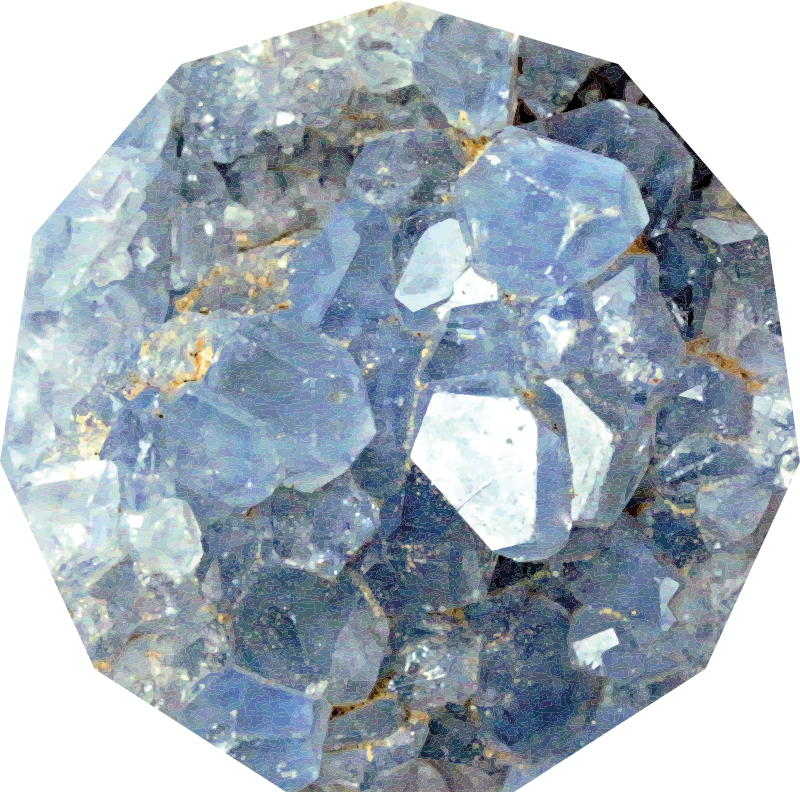 乙烯基地毯采用冰川水晶图案设计 - TenStickers