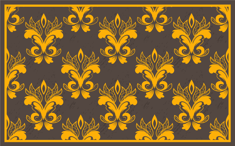 乙烯基复古地毯优雅植物排列 - TenStickers