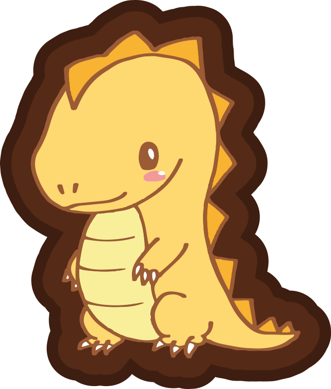 恐龙黄色站立高乙烯基地毯 - TenStickers