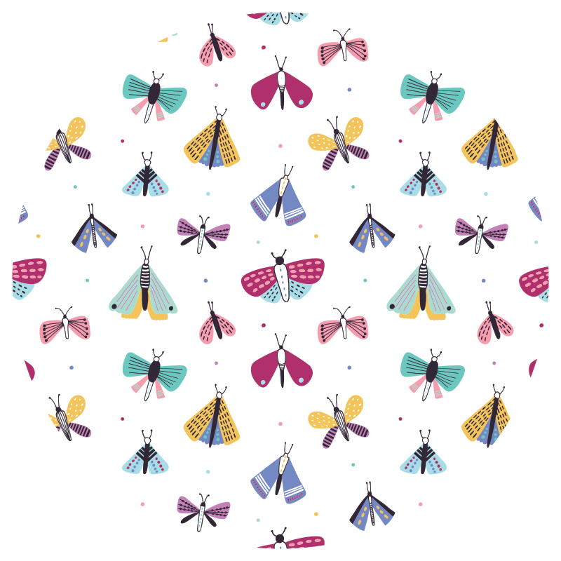 乙烯基地毯托儿所色彩缤纷的昆虫系列 - TenStickers