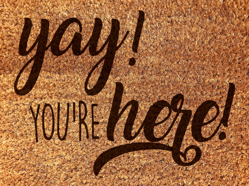 乙烯基地毯入口大厅温暖欢迎您 - TenStickers