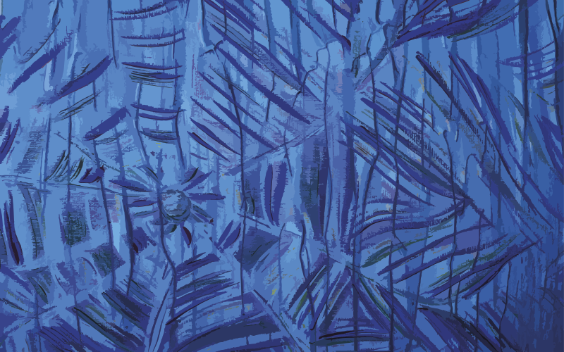 天然乙烯基地毯异域植物印花 - TenStickers