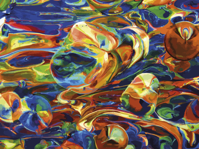 乙烯基地毯带有多彩漩涡效果 - TenStickers