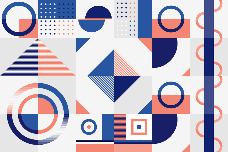 乙烯基地毯几何现代风格 - TenStickers