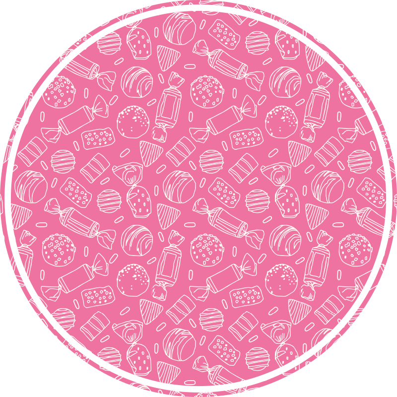 乙烯基地毯卡德尼粉色图案 - TenStickers