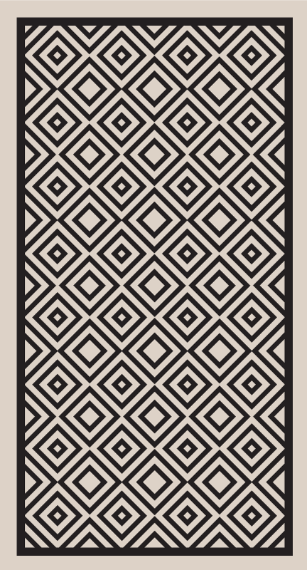 乙烯基地毯几何钻石图案游戏 - TenStickers