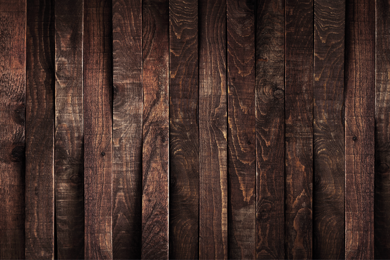 乙烯基地毯客厅 深色木板 - TenStickers