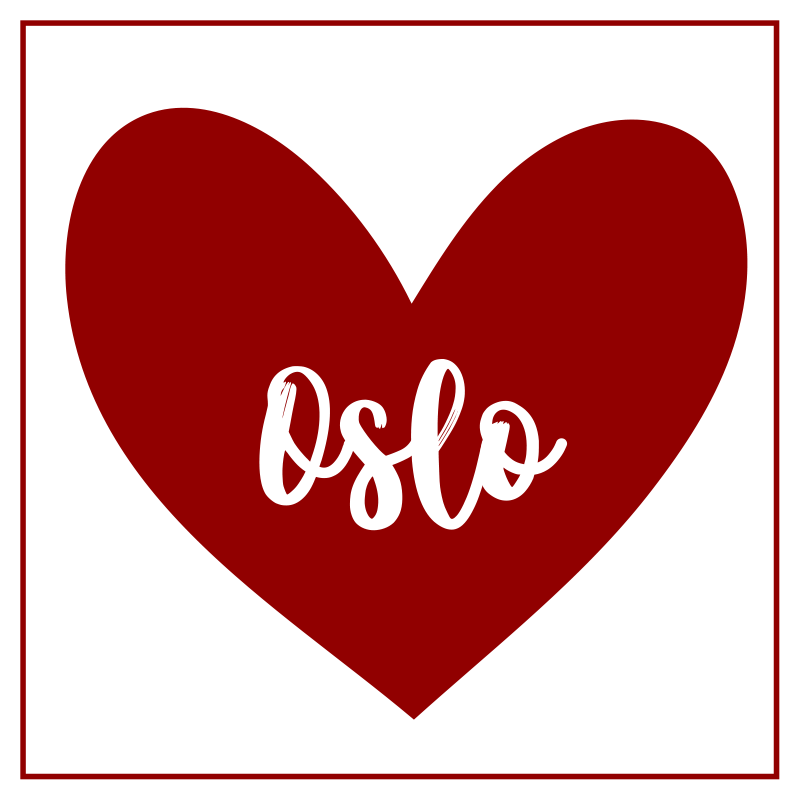 乙烯基地毯与短语心之奥斯陆 - TenStickers