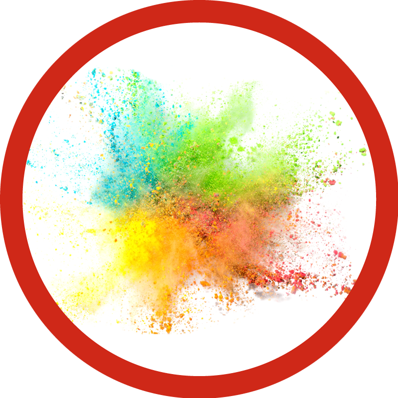 卧室乙烯基地毯绚丽色彩爆发效果 - TenStickers