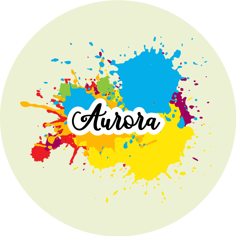 乙烯基地毯与名字的水花艺术作品 - TenStickers