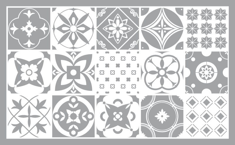 乙烯基地毯 灰色优雅 - TenStickers