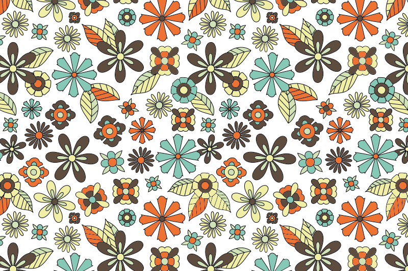 乙烯基复古地毯复古70年代设计 - TenStickers