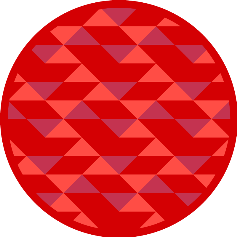 乙烯基地毯几何红色三角形图案 - TenStickers