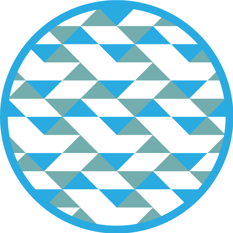 乙烯基地毯几何蓝绿色元素 - TenStickers