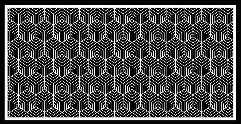 乙烯基地毯几何六边形配置 - TenStickers