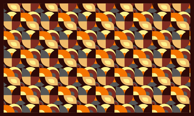 乙烯基地毯客厅色彩丰富的曲线形状 - TenStickers