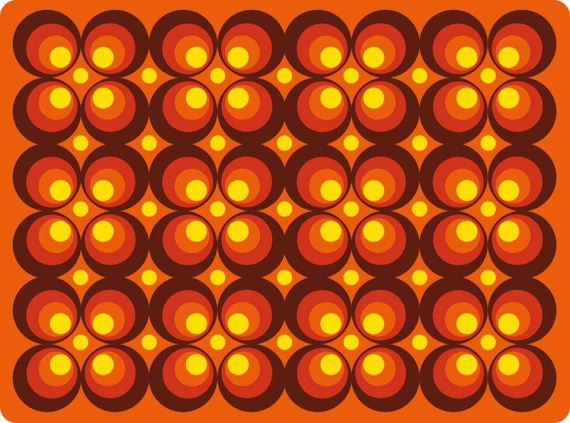 乙烯基地毯复古圆形图案 - TenStickers