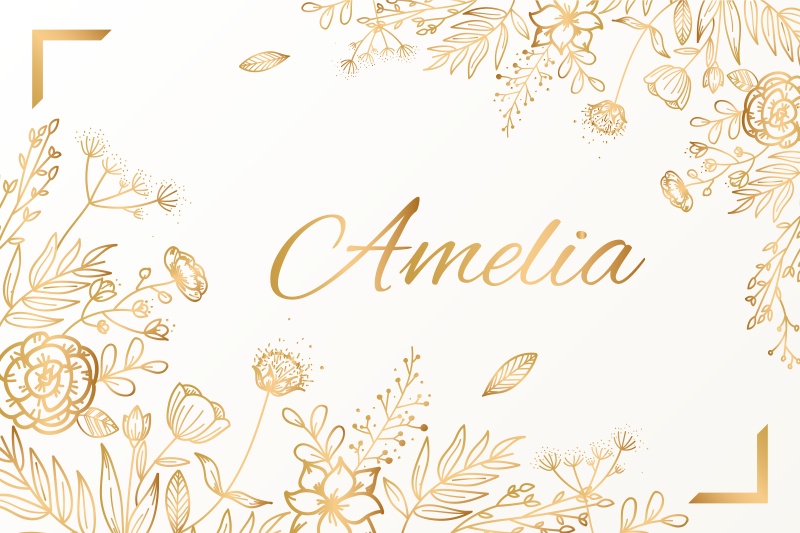 乙烯基地毯名称个性化花卉欢迎设计 - TenStickers