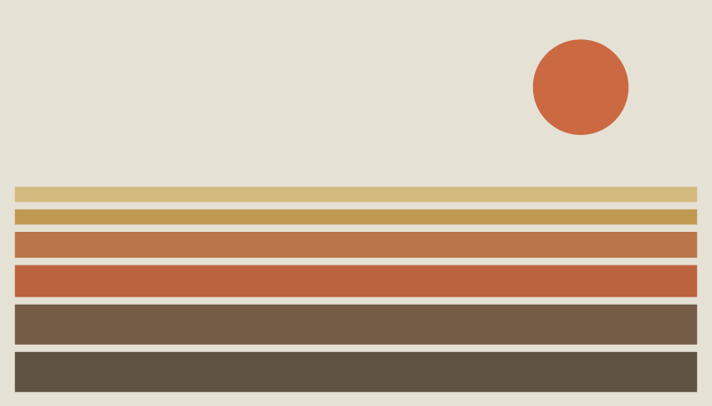 卧室乙烯基地毯日落条纹图案 - TenStickers