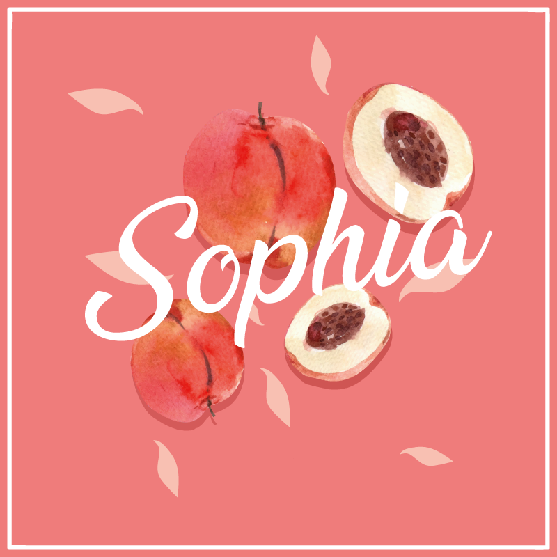 乙烯基地毯粉色桃子定制款 - TenStickers