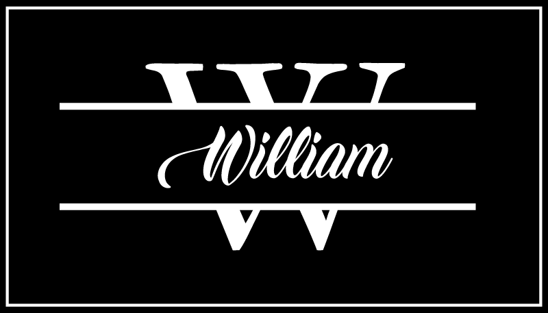 乙烯基地毯优雅定制名称与首字母 - TenStickers